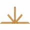 Ekena Millwork Saratoga Rough Sawn Timber Gable Bracket, Western Red Cedar, 96"W x 56"H x 2"D x 6"F, 14/12 Pitch GBW096X56X0206SAR00RWR - alternate 1